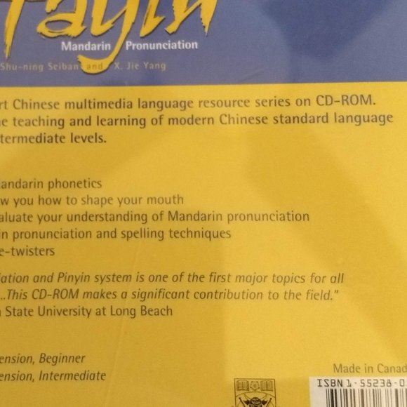 Mandarin language pronunciation phonetics CD NWOT - Picture 4 of 5